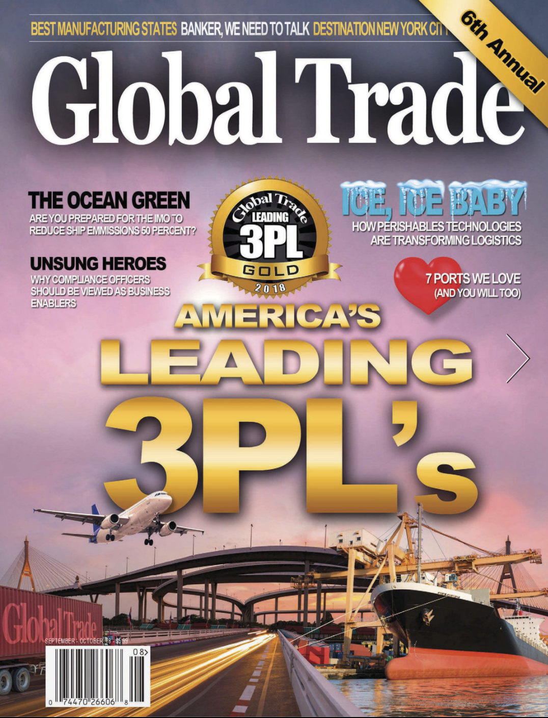 Sunland Recognized as one of America’s 50 Leading 3PL by Global Trade